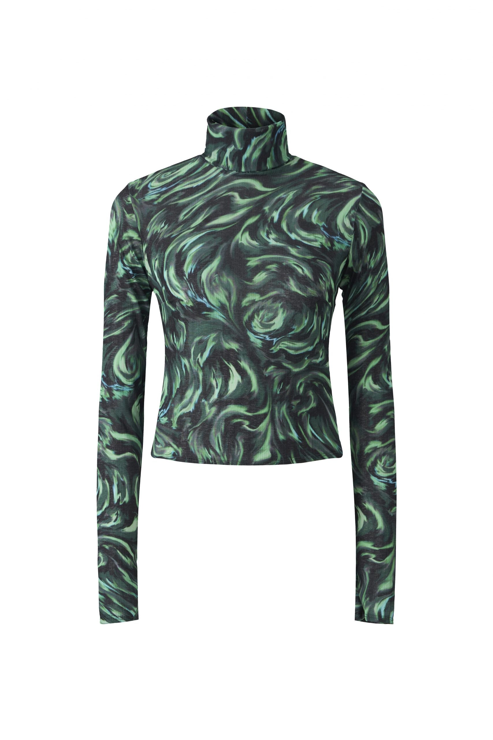 Alaia Top in Swirls Green