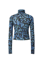 Alaia Top in Swirls Blue